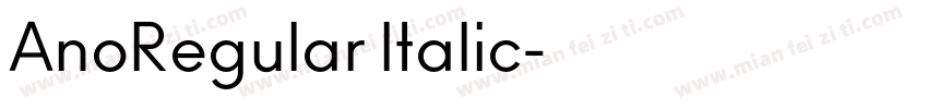 AnoRegular Italic字体转换